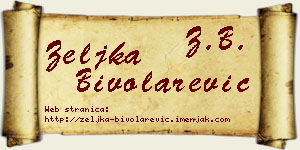 Željka Bivolarević vizit kartica